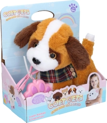 Gehender Plüschhund mit Effekten am Kabel 22 cm