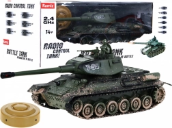 Ferngesteuerter Panzer T-34 für Kinder 3+ Schießendes Tarnmodell 1:28 + Große Panzerschlacht + Licht- und Soundeffekte