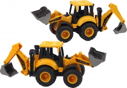 Baufahrzeug Bagger zwei Schaufeln verstellbar gelb