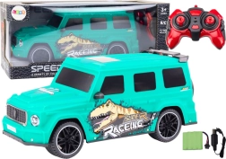RC-Auto mit Dinosauriern 1:10 grün