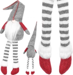 Sitzender Wichtel Textildekoration 50 cm – Grau