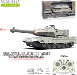 Ferngesteuerter weißer Panzer mit Schussfunktion für Gelkugeln