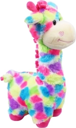 Bunte Plüschgiraffe 32 cm