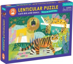 Lentikuläres Puzzle Katzen klein und groß