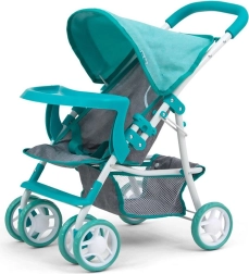 Puppenwagen Milly Mally Kate, türkis‑grau