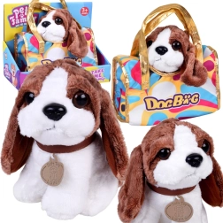 Niedlicher Plüschhund in Handtasche – superweiches Spielzeug für Kinder