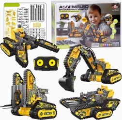 Set 4-in-1 Kleine ferngesteuerte Baumaschinen 176 Teile