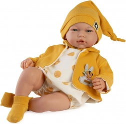 Realistische Babypuppe Marta mit Geräuschen und weichem Stoffkörper - 46 cm