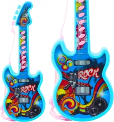 Elektrische Gitarre für Kinder mit Melodien, Tonleiter und Solmisation – blau