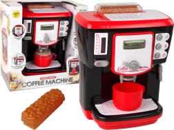 Spielzeug-Kaffeemaschine mit Geräuschen, batteriebetrieben, schwarz