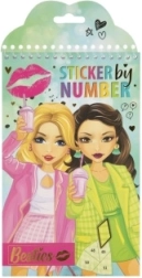 Kreativset Nach Zahlen Aufkleben – 12 Vorlagenblätter und 6 Stickerbögen