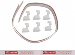 Leitplanken und Halterungen für Carrera GO, GO Plus und Digital 143 Slotcarbahnen