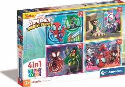 CLEMENTONI Puzzle Spidey und seine fantastischen Freunde 4-in-1 (12+16+20+24 Teile)
