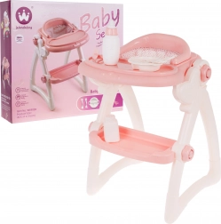 Hochstuhl für Puppen mit Zubehör, 7 Teile, 3+