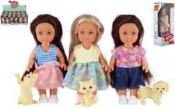 Puppe mit Haustier 12 cm in Schachtel, 3 Varianten