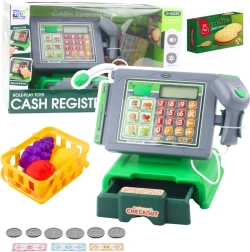 Kinderkasse mit Zubehör mit Licht und Sound – grün