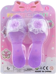 Violette Plastikpistole mit Blumenverzierung – 1 Stück
