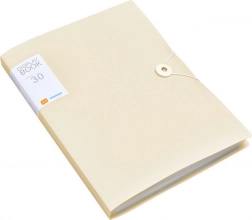 Plastmappe mit Gummizug und Taschen Beige A4