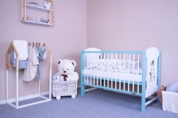 Kinderbett New Baby Elsa Zebra weiß/mint