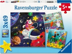 Ravensburger Puzzle Berufe aus dem Reich der Fantasie, 3×49 Teile