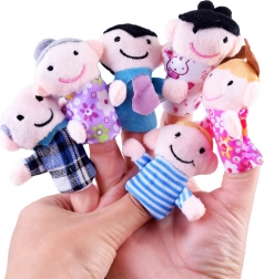 Set mit 6 Fingerpuppen Familie