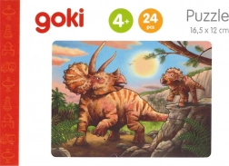 GOKI Holzpuzzle Dinosaurier: Triceratops 24 Teile