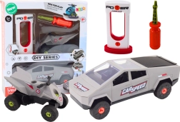 Modernes Auto- und Quad-Set zum DIY-Montieren – Grau