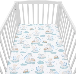 Baumwoll-Spannbettlaken für das Kinderbett NEW BABY Drachen 120 × 60 cm