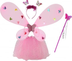 Feenkostüm Schmetterlingsverkleidung rosa Flügel