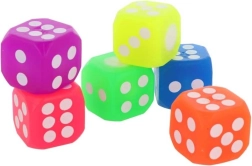 Leuchtender LED-Spielwürfel (Farbmix) – gummiert 4 cm