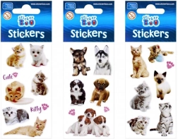 StickerBoo Aufkleber mit Welpen und Kätzchen (3 Varianten) - 1 Stück