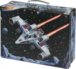 Faltbarer Schulranzen Pixel Space mit Beschlägen