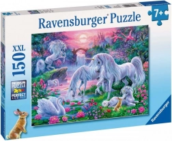 Ravensburger Puzzle Einhörner im Schein des Sonnenuntergangs 150 Teile