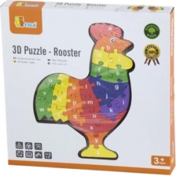 Holz 3D Puzzle Hahn mit Alphabet