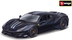 Ferrari TOP 488 Pista blau mit silbernem Streifen 1:24 Modell Bburago