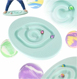 Mintgrünes Balanceboard für Kinder mit Kugellabyrinth