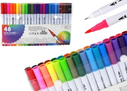 Set mit Beidseitigen Markern 48 Stück Mehrfarbig im Organizer