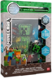 Minecraft Geheimes Tagebuch mit magischem UV-Stift und Stickern