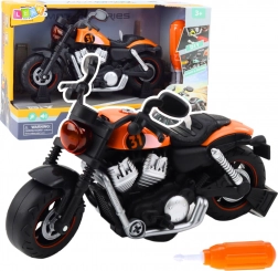 Motorrad zum Zerlegen und Zusammensetzen mit Licht- und Soundeffekten - Orange