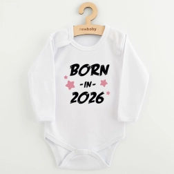 Baby-Body mit Aufdruck New Baby Born in 2026, rosa