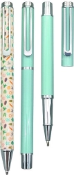 Geschenkset CONCORDE Stella – Kugelschreiber und Roller, hellblau