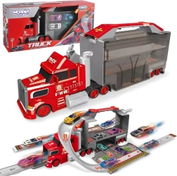 Woopie Feuerwehr-Lkw mit Garage und Rennstrecke