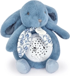 Doudou Spieluhr mit Projektion Häschen blau