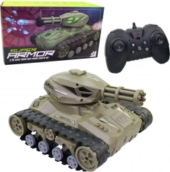 Fernsteuerbarer Panzer mit Wasserbomben und Raucheffekten