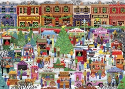Puzzle Weihnachtsmarkt Kris Kringle 1000 Teile