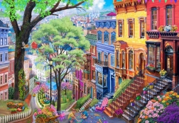 Puzzle Frühlingsstadt 1000 Teile von Bluebird