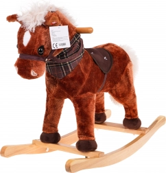 Schaukel-Einhorn für Kinder 24+ Monate mit Holzgriffen und Soundeffekten – Braun