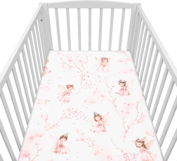 Baumwoll-Spannbettlaken für Kinderbett NEW BABY Feen 120×60 cm