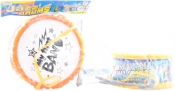 Kinder-Plastiktrommel mit Schlägeln 21 cm