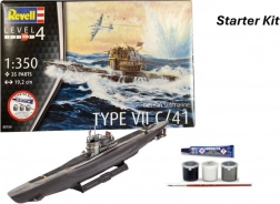 Revell Starter Kit 1:350 deutsche U-Boot Type VII C/41 – Plastikbausatz